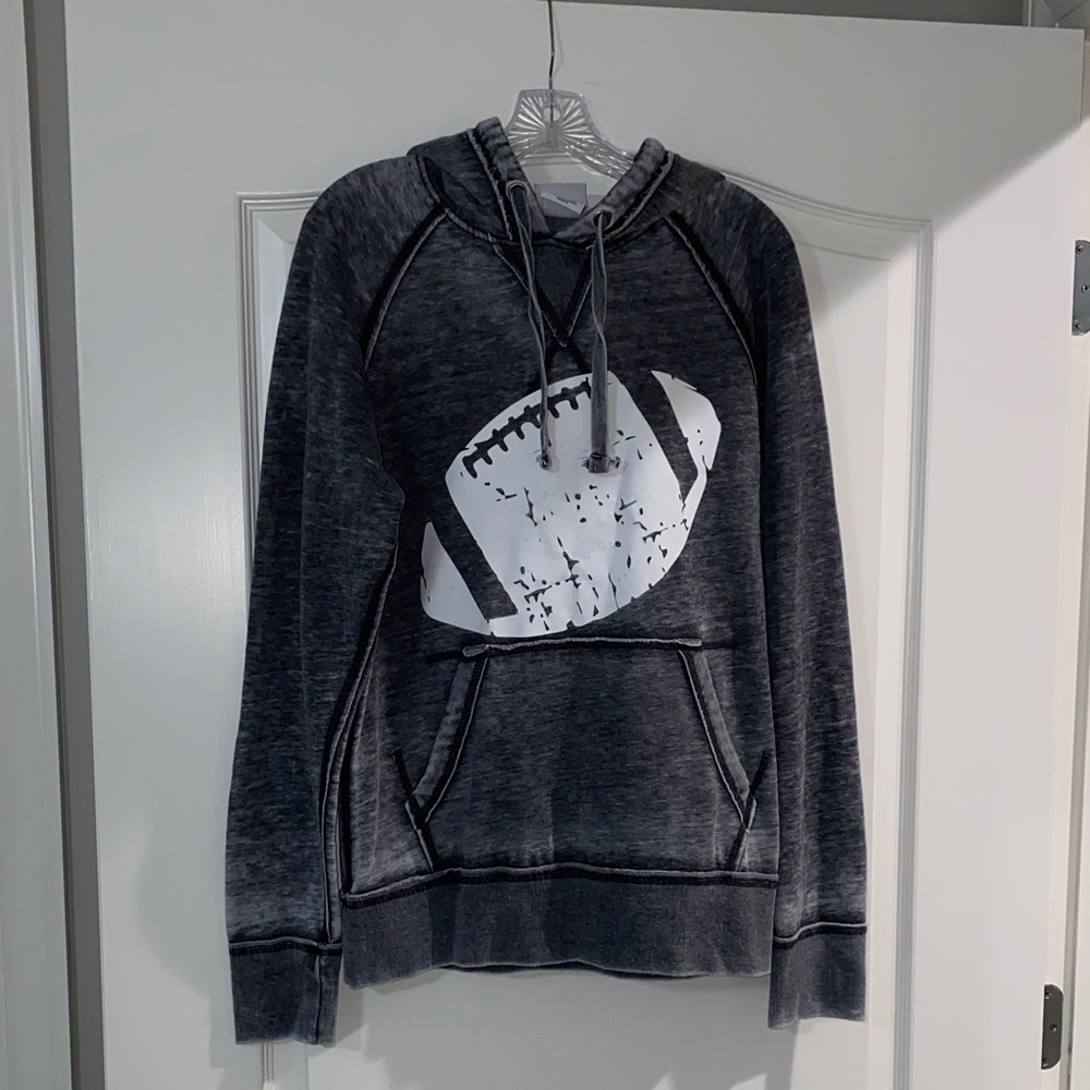 J. America Charcoal Football Graphic Hoodie